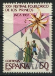 Stamps : Europe : Spain :  E2910 - XXV Fest. Floklórico Pirineos