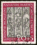 Stamps Germany -  DEUTSCHE BUNDES POST - 700 AÑOS DE MARÍA IGLESIA LÜBECK