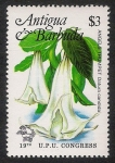 Stamps America - Antigua and Barbuda -  FLORES: 6.105.014,00-Datura candida