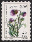Stamps Algeria -  FLORES: 6.102.023,00-MEDICINAL-Silybum marianum