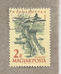 Stamps Hungary -  Avión sobrevolando Budapest
