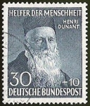 Stamps Germany -  DEUTSCHE BUNDES POST - HENRI DUNANT