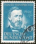 Stamps Germany -  DEUTSCHE BUNDES POST - PHILIPP REIS