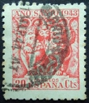 Sellos de Europa - Espaa -  Año Santo 1943 / Pórtico de la Gloria / Catedral Santiago de Compostela