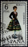 Stamps Spain -  Trajes regionales / Burgos
