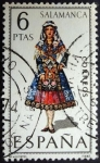 Stamps Spain -  Trajes regionales / Salamanca