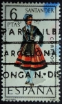 Stamps Spain -  Trajes regionales / Santander