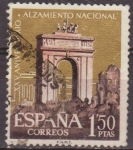 Stamps Spain -  España 1961 1356 Sello º XXV Aniv. del Alzamiento Nacional Arco del Triunfo 1,50p Timbre Espagne Spa