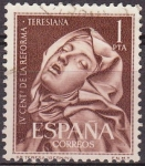 Sellos del Mundo : Europa : Espa�a : España 1962 1429 Sello º IV Cent. Reforma Teresiana Sta. Teresa Escultura de Bernini Timbre Espagne 