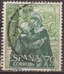 Stamps Spain -  España 1962 1464 Sello º Misterios del Santo Rosario Visitacion (Correa) Timbre Espagne Spain Spagne