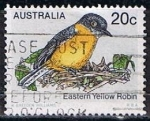 Sellos de Oceania - Australia -  Eastern Yellow Robin (2)