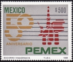 Stamps Mexico -  50 ANIVERSARIO- PETRÓLEOS MEXICANOS