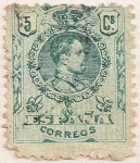 Stamps : Europe : Spain :  Alfonso XIII "Medallón"