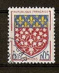Stamps France -  Escudos / Amiens - Color Rojo Muy Desplazado.