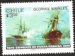 Sellos de America - Chile -  CENTENARIO GLORIAS NAVALES - COMBATE DE PUNTA GRUESA