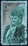 Stamps Spain -  Emilia Pardo Bazán (1851-1921)