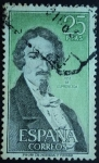 Stamps Spain -  José de Espronceda (1808-1842)