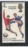 Stamps United Kingdom -  Copa del Mundo de Fulbol 1966. ENGLAND WINNERS.
