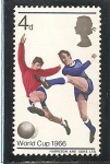 Sellos de Europa - Reino Unido -  Copa del Mundo de Fulbol 1966.