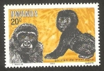 Stamps Rwanda -  fauna, gorilas de las montañas