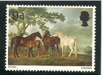 Stamps United Kingdom -  Cuadros. Caballos y Paisaje de George Stubbs.