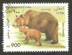 Stamps Afghanistan -  fauna, osos pardos