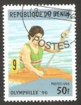 Stamps : Africa : Benin :  deporte piragüismo