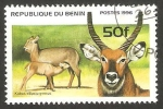 Sellos de Africa - Benin -  fauna  kobus
