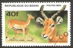 Stamps : Africa : Benin :  fauna aepyceros