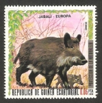Stamps Equatorial Guinea -  protección de la naturaleza, fauna jabalí