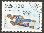 Stamps Laos -  olimpiadas de invierno en sarajevo 84
