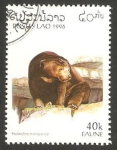 Stamps Laos -  fauna helarctos malayanus