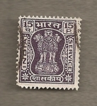 Stamps Asia - India -  Escultura tres leones