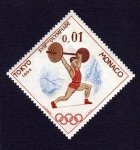 Stamps : Europe : Monaco :  XVIII OLYMPIADE TOKYO 1964