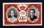 Stamps : Europe : Monaco :  ENLACE REAL 19 AVRIL 1956