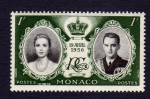 Sellos del Mundo : Europe : Monaco : ENLACE REAL 19 AVRIL 1956