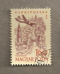 Stamps Hungary -  Avión sobrevolando Veszpren
