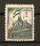 Stamps Europe - Spain -  Frontispicio del Ayuntamiento - Barcelona.