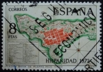 Stamps : Europe : Spain :  Plaza y Bahía de Puerto Rico (1792)