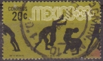 Stamps Mexico -  Mexico 1968 Scott 990 Sello º Juegos Olimpicos Lucha Libre 20c Timbre Mexique 