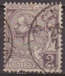 Stamps Monaco -  Monaco 1891 Scott 12 Sello º Principe Alberto I 2c Principat de Monaco 