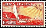 Stamps New Zealand -  Nueva Zelanda 1951 Scott B38 Sello ** Barcos Carreras de Yates Sobretasa 1 1/2 - 1/2d Nouvellle Zela