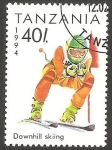 Sellos de Africa - Tanzania -  deporte esquí