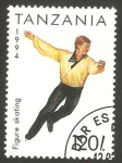 Stamps Tanzania -  deporte patinaje