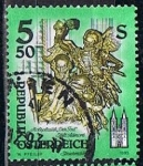 Stamps Austria -  Scott  1600  Death wooden estatua de Jose Stammel (3)