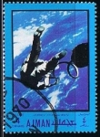 Stamps United Arab Emirates -  Astronauta en el espacio