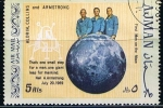 Stamps United Arab Emirates -  Astronautas Aldrin,Colliins y Asmtrong