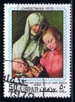 Stamps United Arab Emirates -  Navidad 1970