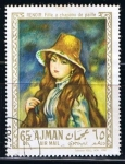 Stamps United Arab Emirates -  Renoir File a Chapeau de paille