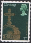 Stamps United Kingdom -  25º ANIV DE LA CORONACIÓN DE ISABEL II